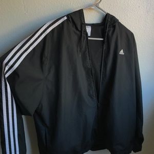 BLACK ADIDAS WINDBREAKER